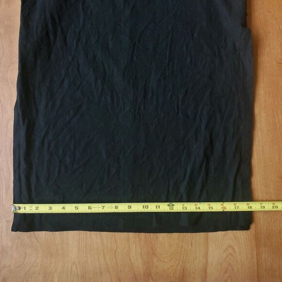 VTG Pencil Skirt Size 4 Black Linen Blend 30" x 36" Long Slit Lagenlook Lagom - Picture 11 of 14